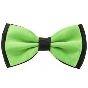 ZTON Bowtie for Little Puppy, Handcrafted Adjustable Formal Pet Bow Tie Green